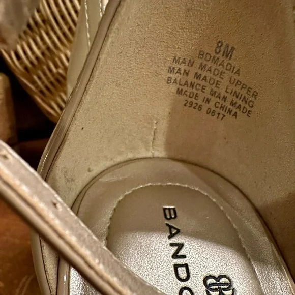 Bandolino Nude Patent Versatile Madia Open-Toe Ankle Strap Stiletto Sandals - Picture 3 of 9
